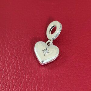Pandora Openable Heart Locket Dangle Charm S925 Sterling Silver with box